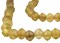 The Bead Chest Antique Yellow Vaseline Beads 15mm Ethiopia African Bicone Glass Large Hole 26-28 Inch Strand Handmade